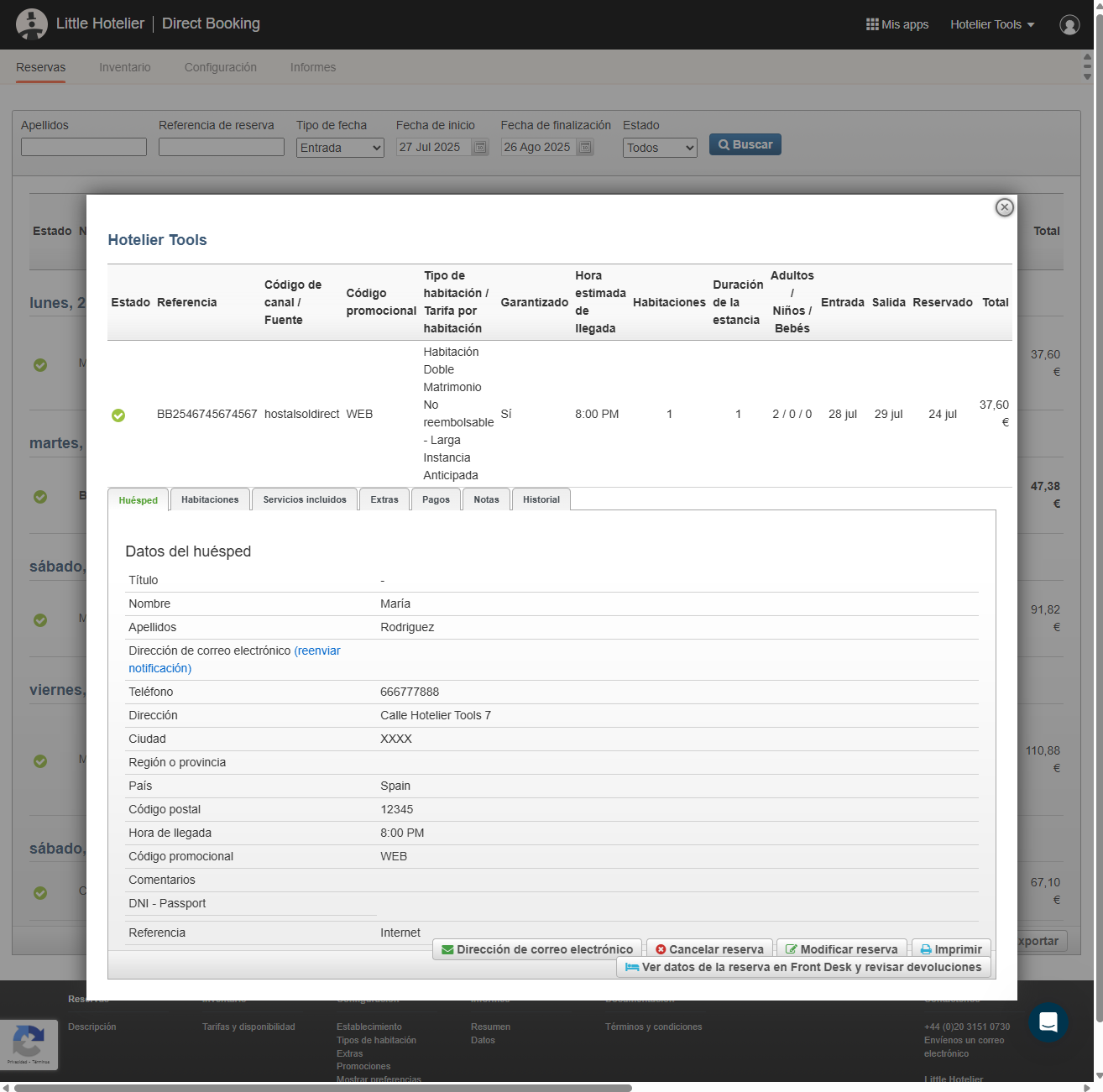 Add Button Check on Front Desk from Direct Booking screenshot 4